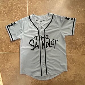Kids Gray “Squints” Sandlot Button Up Jersey
